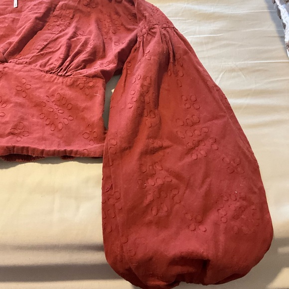 Free People Rust colored Long sleeve shirt Size Small - Picture 6 of 6